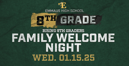 8th Grade Family Welcome Night Wed, Jan 15, 2025